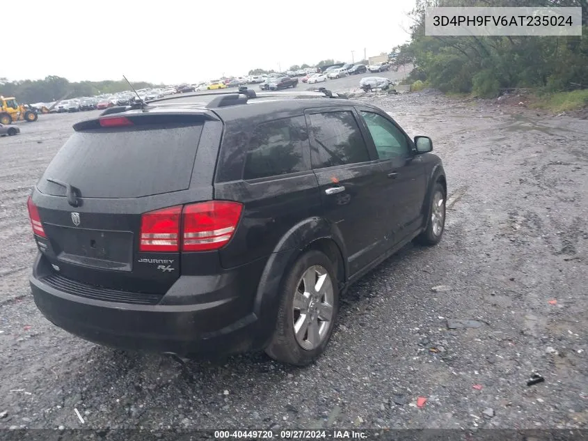 2010 Dodge Journey R/T VIN: 3D4PH9FV6AT235024 Lot: 40449720