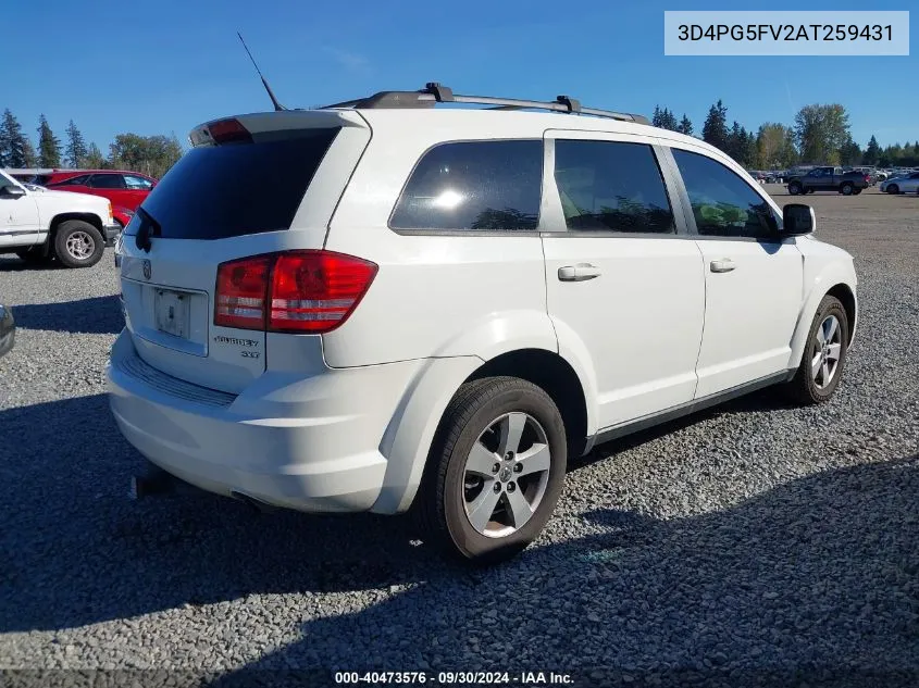 2010 Dodge Journey Sxt VIN: 3D4PG5FV2AT259431 Lot: 40473576