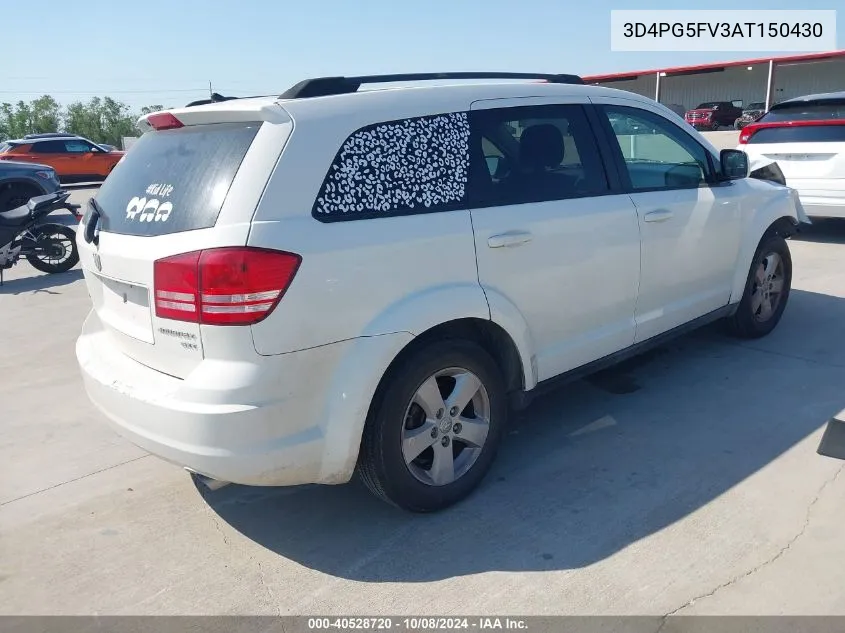 2010 Dodge Journey Sxt VIN: 3D4PG5FV3AT150430 Lot: 40528720