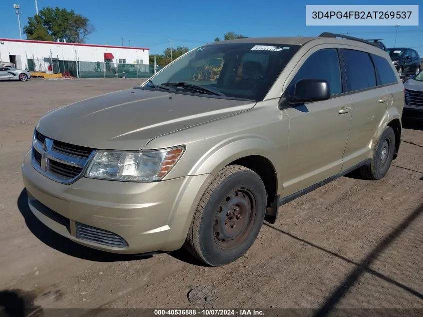 2010 Dodge Journey Se VIN: 3D4PG4FB2AT269537 Lot: 40536888