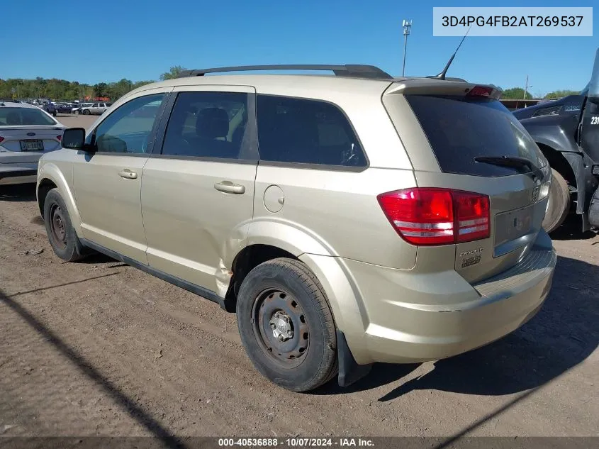 2010 Dodge Journey Se VIN: 3D4PG4FB2AT269537 Lot: 40536888