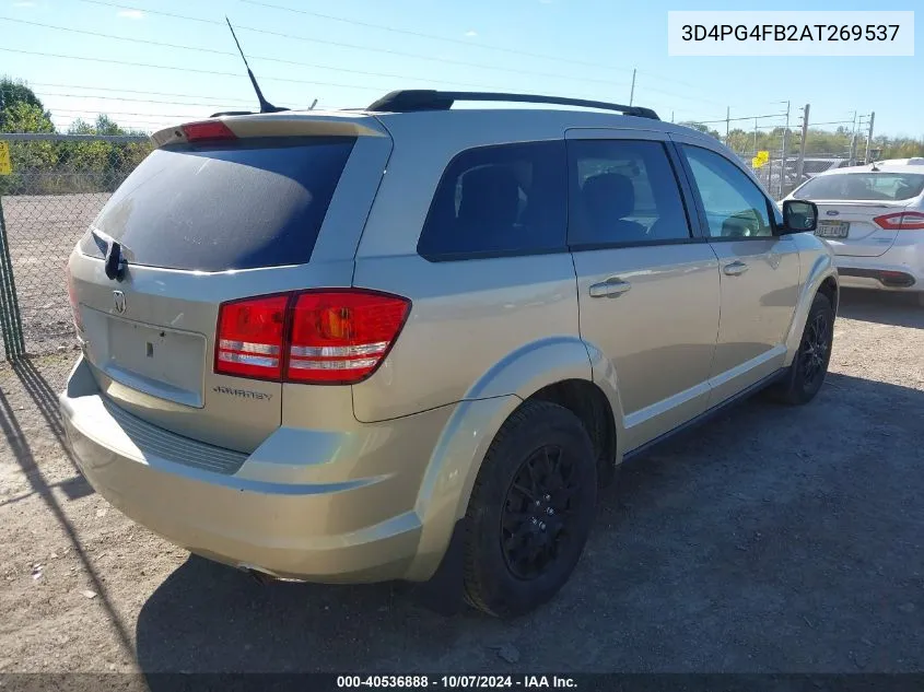 2010 Dodge Journey Se VIN: 3D4PG4FB2AT269537 Lot: 40536888