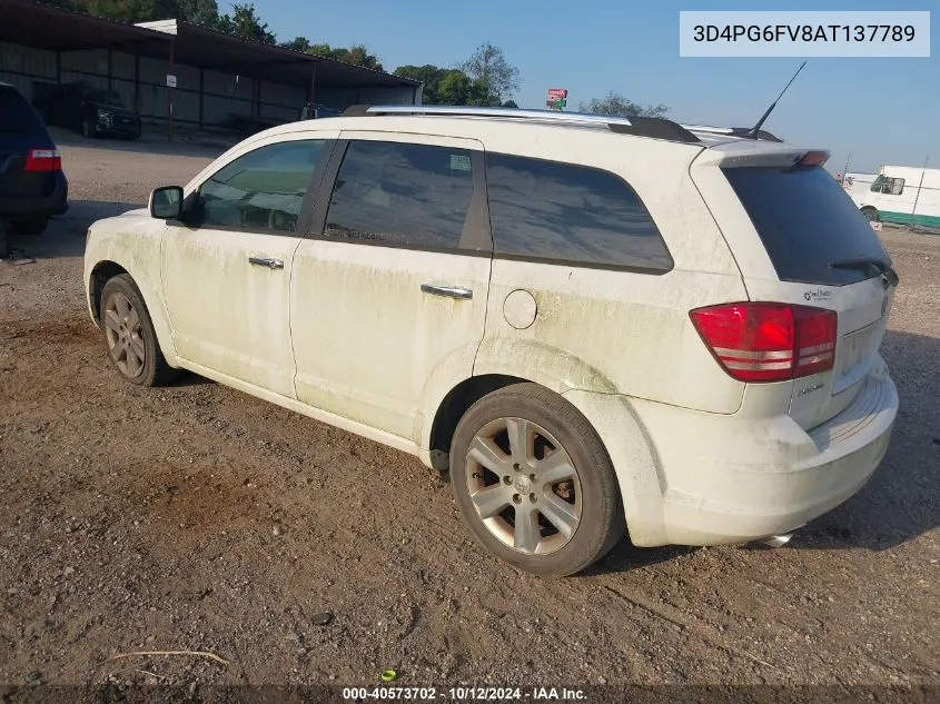 2010 Dodge Journey R/T VIN: 3D4PG6FV8AT137789 Lot: 40573702