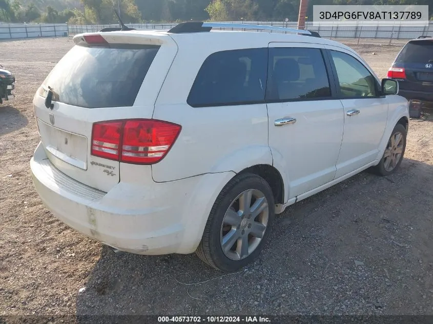 2010 Dodge Journey R/T VIN: 3D4PG6FV8AT137789 Lot: 40573702