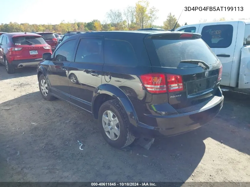 2010 Dodge Journey Se VIN: 3D4PG4FB5AT199113 Lot: 40611845