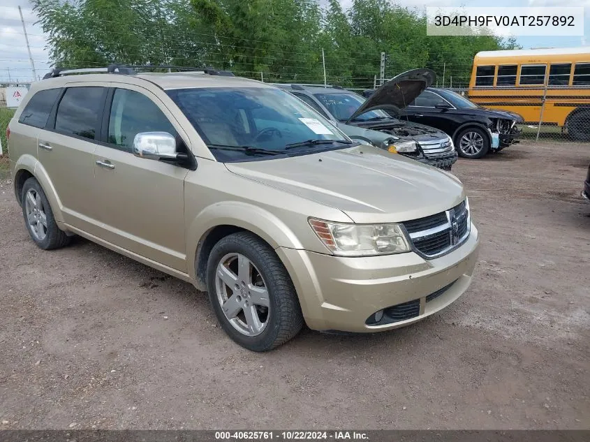 2010 Dodge Journey R/T VIN: 3D4PH9FV0AT257892 Lot: 40625761