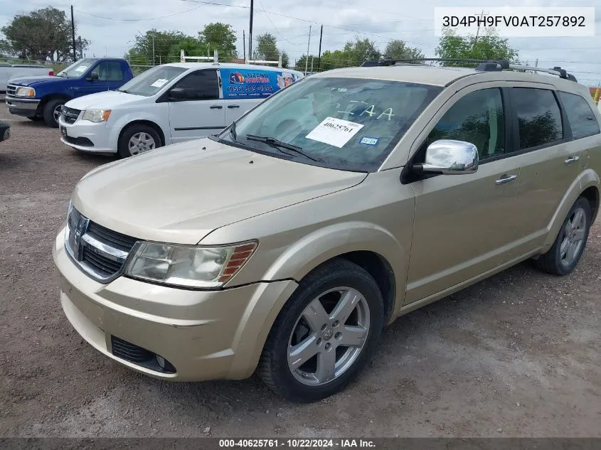 2010 Dodge Journey R/T VIN: 3D4PH9FV0AT257892 Lot: 40625761