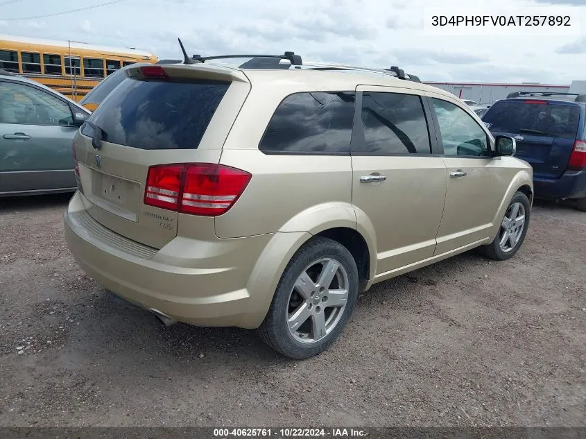 2010 Dodge Journey R/T VIN: 3D4PH9FV0AT257892 Lot: 40625761