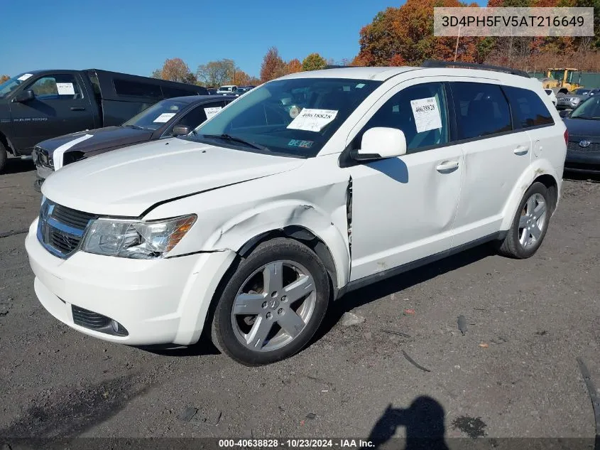 2010 Dodge Journey Sxt VIN: 3D4PH5FV5AT216649 Lot: 40638828