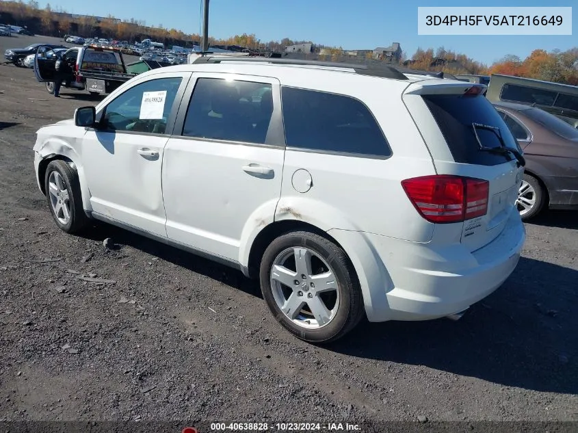 3D4PH5FV5AT216649 2010 Dodge Journey Sxt