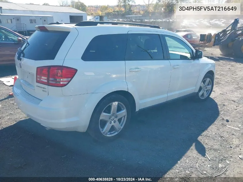 2010 Dodge Journey Sxt VIN: 3D4PH5FV5AT216649 Lot: 40638828