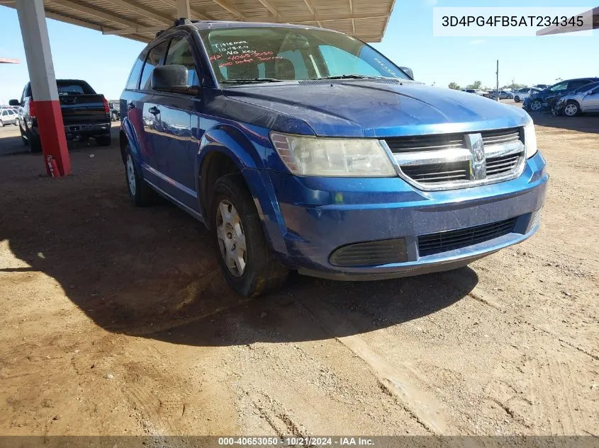 2010 Dodge Journey Se VIN: 3D4PG4FB5AT234345 Lot: 40653050