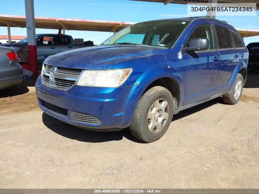 2010 Dodge Journey Se VIN: 3D4PG4FB5AT234345 Lot: 40653050