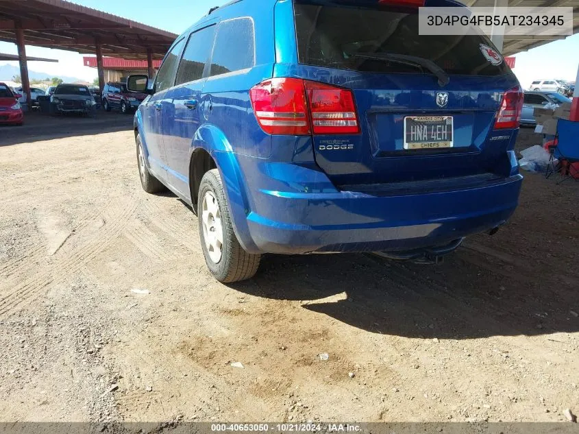 2010 Dodge Journey Se VIN: 3D4PG4FB5AT234345 Lot: 40653050