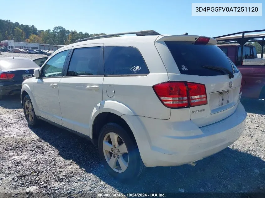 2010 Dodge Journey Sxt VIN: 3D4PG5FV0AT251120 Lot: 40684745