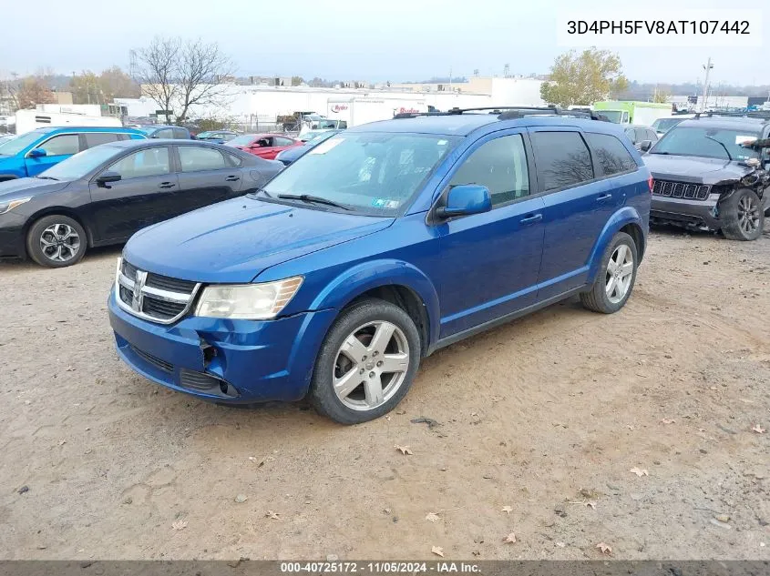 2010 Dodge Journey Sxt VIN: 3D4PH5FV8AT107442 Lot: 40725172