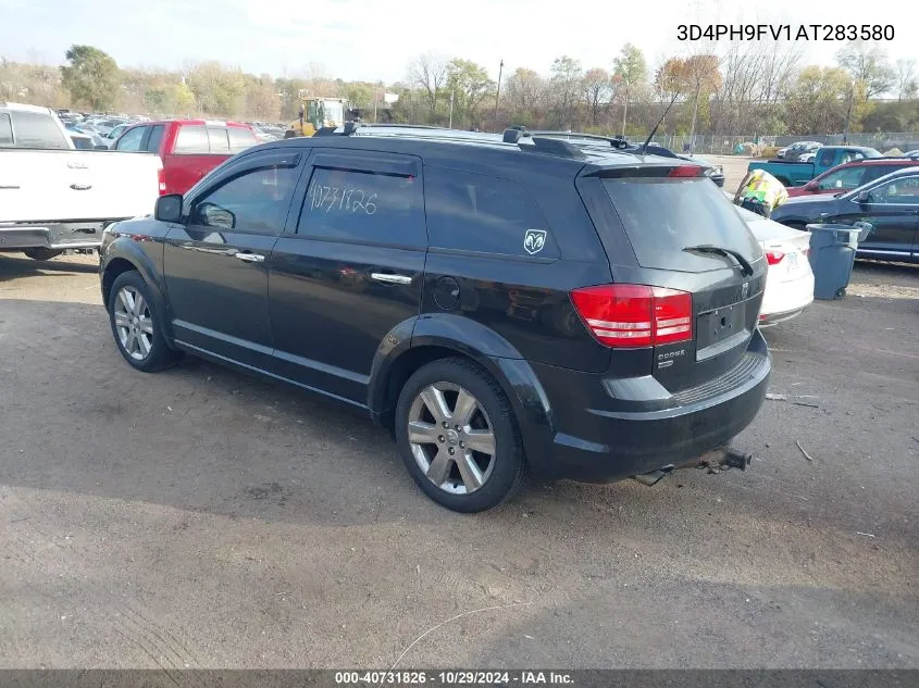 2010 Dodge Journey R/T VIN: 3D4PH9FV1AT283580 Lot: 40731826