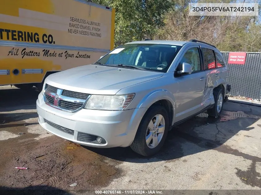 2010 Dodge Journey Sxt VIN: 3D4PG5FV6AT242194 Lot: 40765746