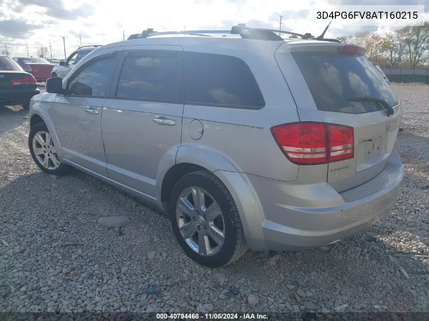 2010 Dodge Journey R/T VIN: 3D4PG6FV8AT160215 Lot: 40794468