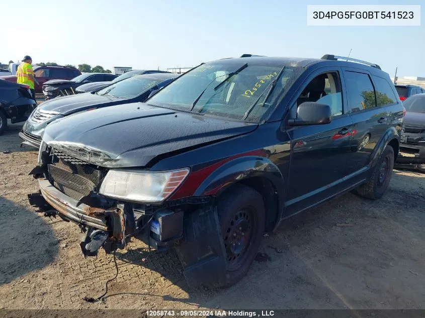 2011 Dodge Journey VIN: 3D4PG5FG0BT541523 Lot: 12058743