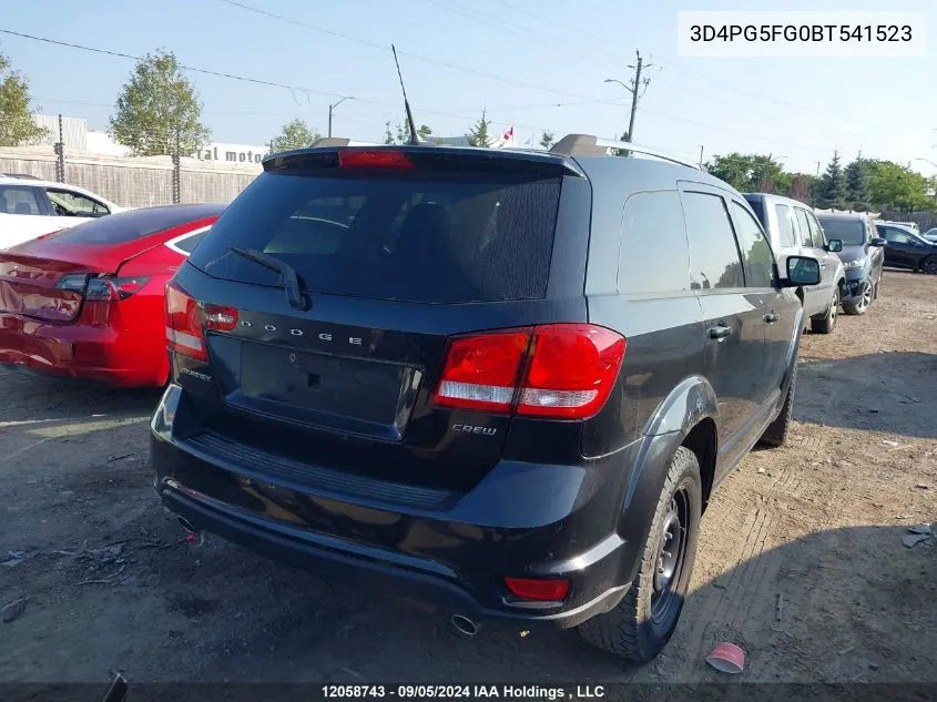 2011 Dodge Journey VIN: 3D4PG5FG0BT541523 Lot: 12058743