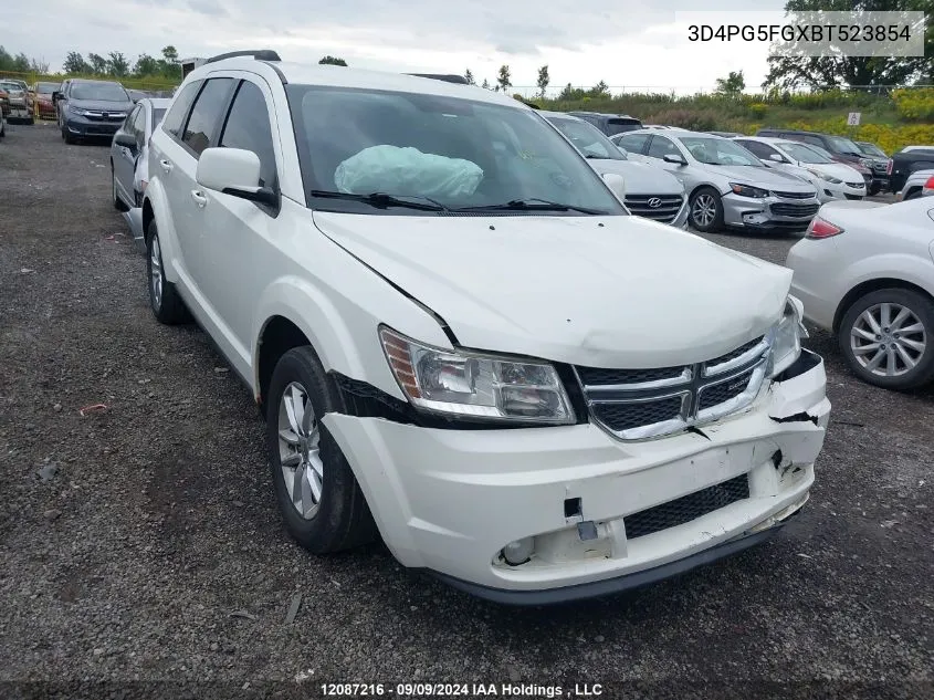 2011 Dodge Journey Sxt VIN: 3D4PG5FGXBT523854 Lot: 12087216