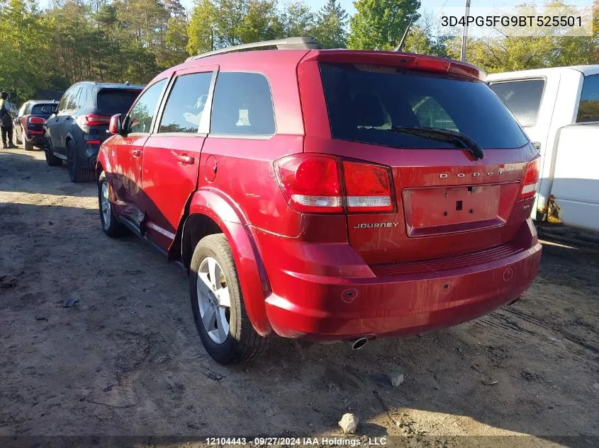 2011 Dodge Journey Sxt VIN: 3D4PG5FG9BT525501 Lot: 12104443