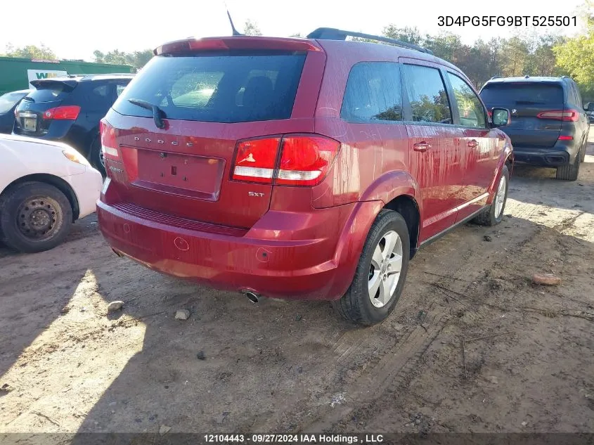 2011 Dodge Journey Sxt VIN: 3D4PG5FG9BT525501 Lot: 12104443