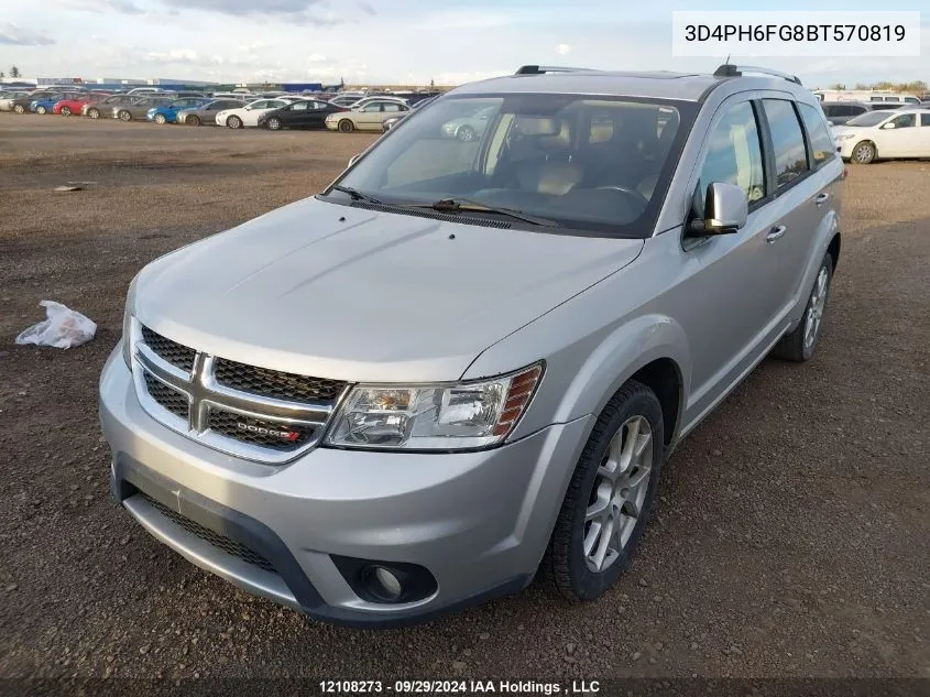 3D4PH6FG8BT570819 2011 Dodge Journey R/T