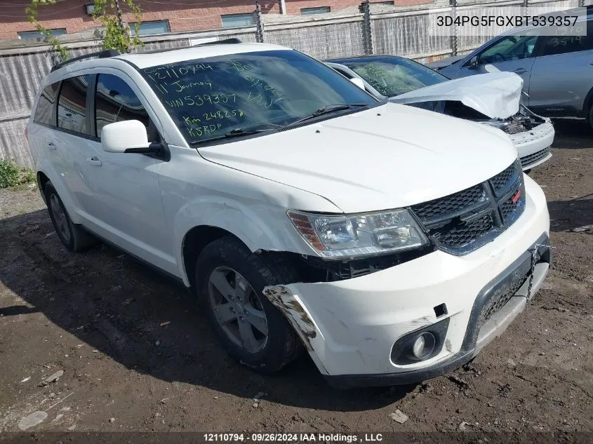 3D4PG5FGXBT539357 2011 Dodge Journey Sxt