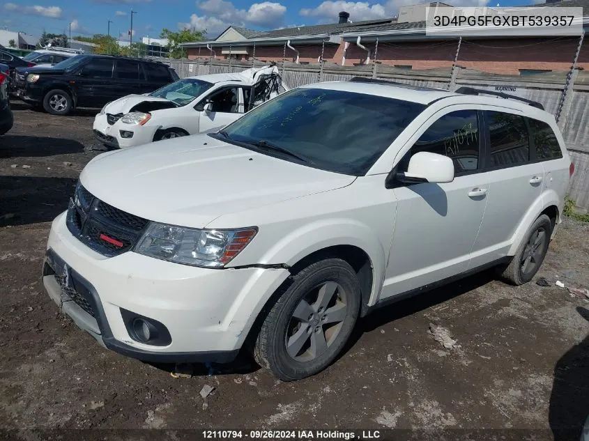 2011 Dodge Journey Sxt VIN: 3D4PG5FGXBT539357 Lot: 12110794