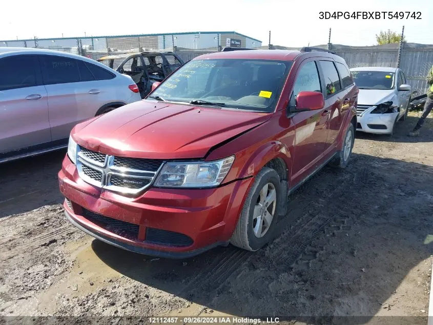 2011 Dodge Journey Express VIN: 3D4PG4FBXBT549742 Lot: 12112457