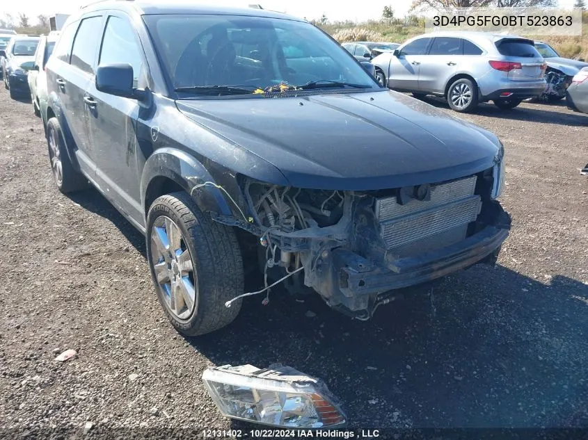 2011 Dodge Journey Sxt VIN: 3D4PG5FG0BT523863 Lot: 12131402