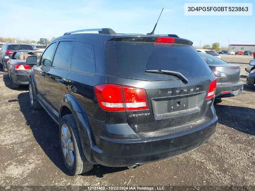 2011 Dodge Journey Sxt VIN: 3D4PG5FG0BT523863 Lot: 12131402