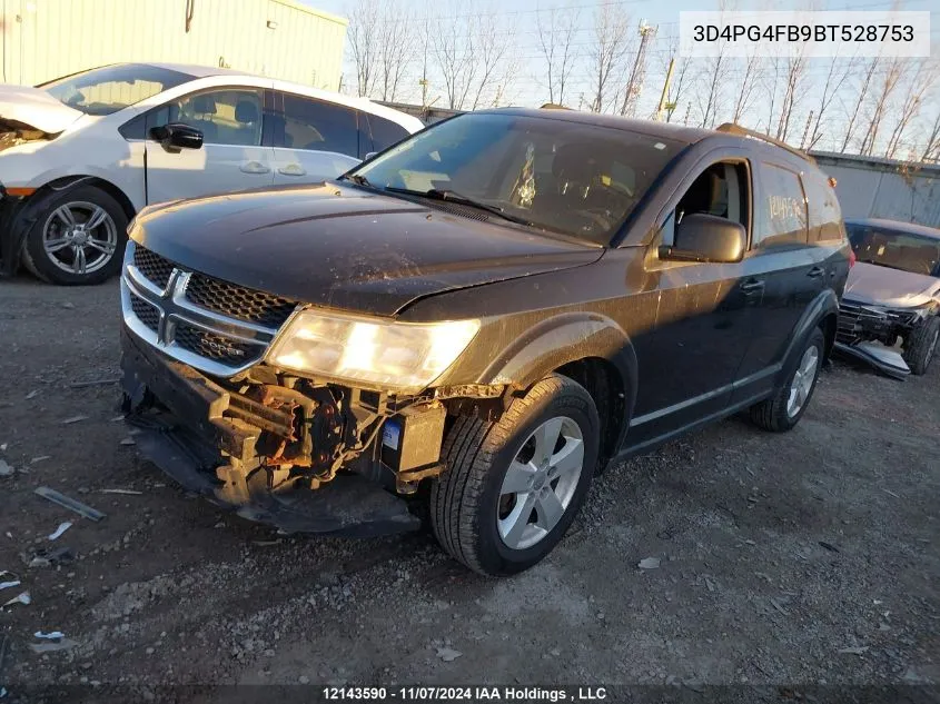 2011 Dodge Journey Express VIN: 3D4PG4FB9BT528753 Lot: 12143590