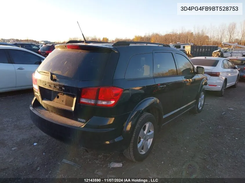 2011 Dodge Journey Express VIN: 3D4PG4FB9BT528753 Lot: 12143590