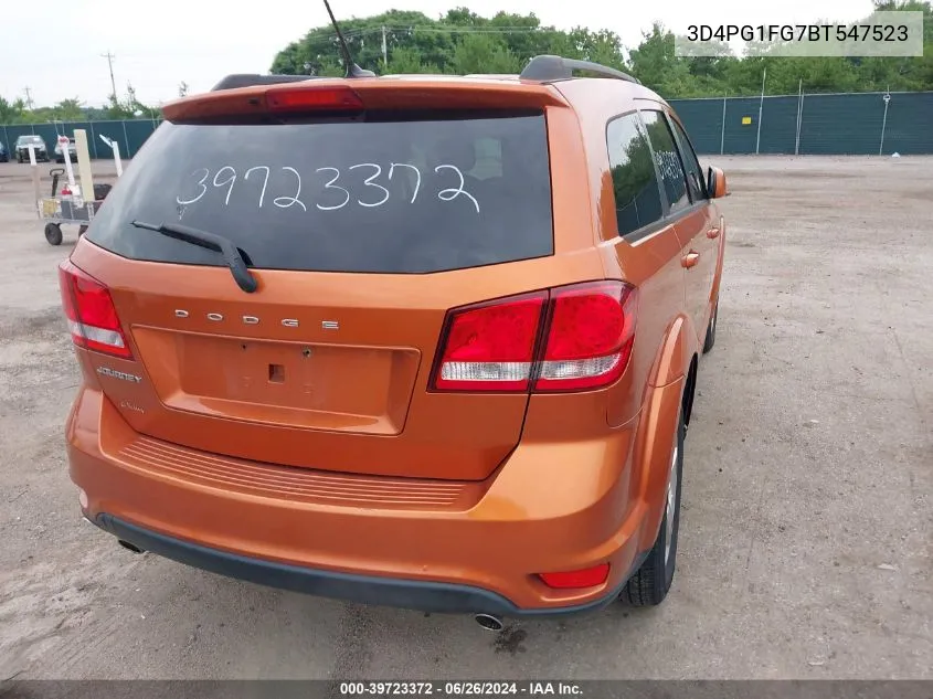 2011 Dodge Journey Mainstreet VIN: 3D4PG1FG7BT547523 Lot: 39723372