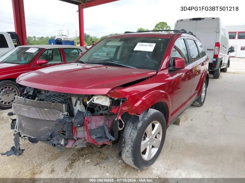 2011 Dodge Journey Mainstreet VIN: 3D4PG1FG3BT501218 Lot: 39816585