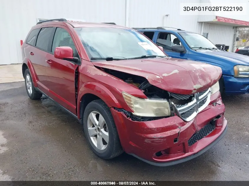 2011 Dodge Journey Mainstreet VIN: 3D4PG1FG2BT522190 Lot: 40067546