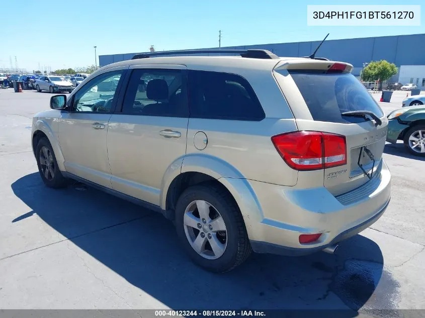 2011 Dodge Journey Mainstreet VIN: 3D4PH1FG1BT561270 Lot: 40123244