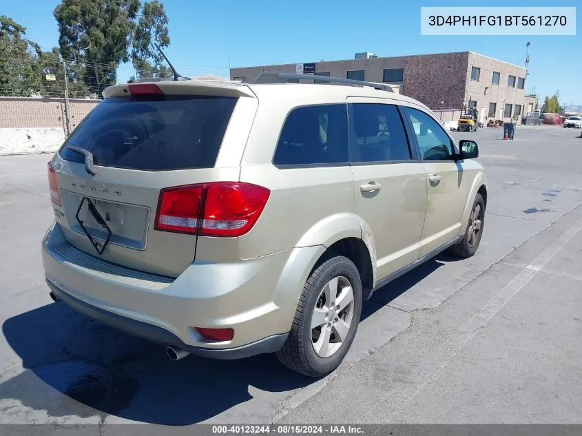 2011 Dodge Journey Mainstreet VIN: 3D4PH1FG1BT561270 Lot: 40123244