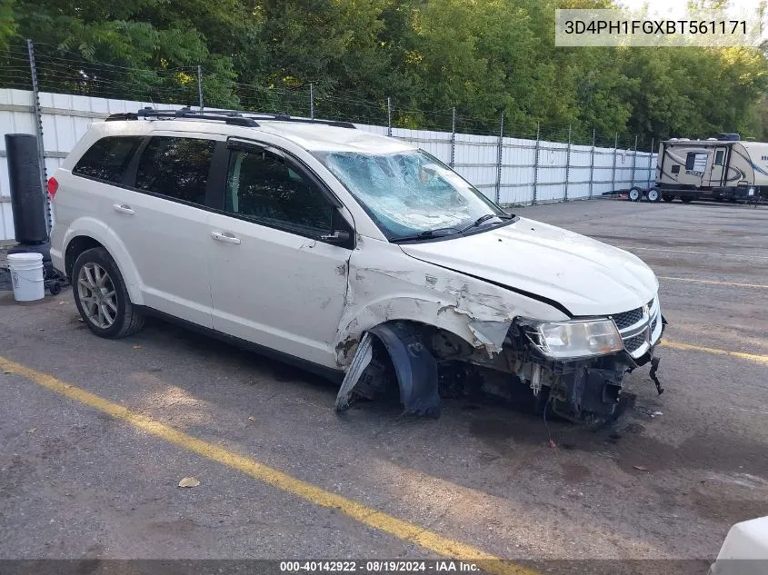 2011 Dodge Journey Mainstreet VIN: 3D4PH1FGXBT561171 Lot: 40142922