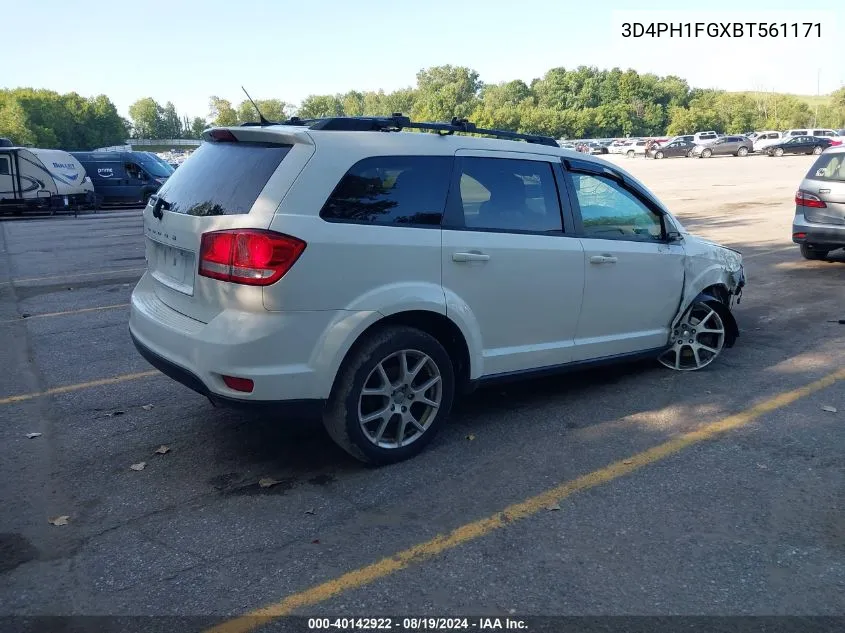 2011 Dodge Journey Mainstreet VIN: 3D4PH1FGXBT561171 Lot: 40142922