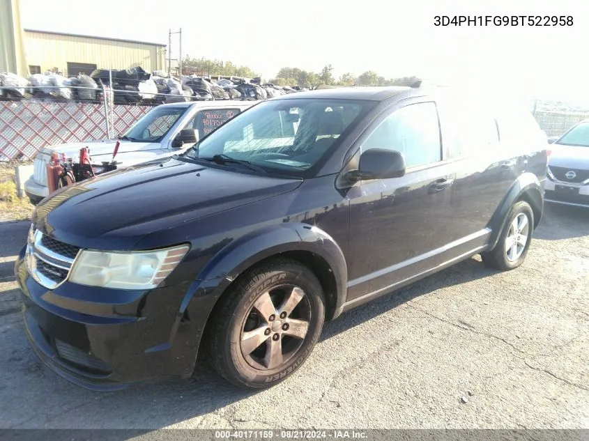 2011 Dodge Journey Mainstreet VIN: 3D4PH1FG9BT522958 Lot: 40171159