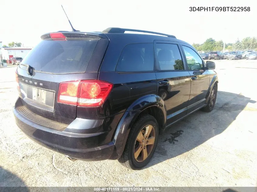 2011 Dodge Journey Mainstreet VIN: 3D4PH1FG9BT522958 Lot: 40171159