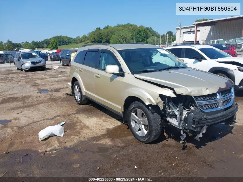 2011 Dodge Journey Mainstreet VIN: 3D4PH1FG0BT550504 Lot: 40225600