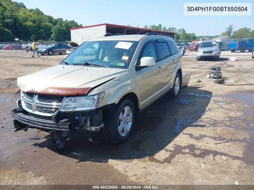 2011 Dodge Journey Mainstreet VIN: 3D4PH1FG0BT550504 Lot: 40225600