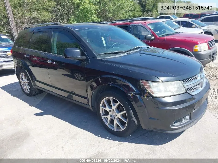 2011 Dodge Journey Crew VIN: 3D4PG3FG4BT515740 Lot: 40403226