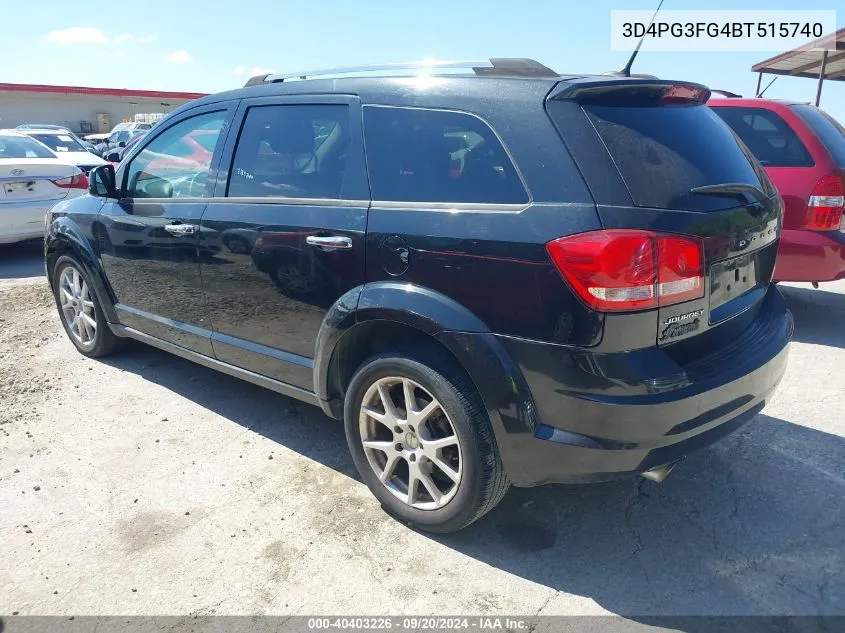 2011 Dodge Journey Crew VIN: 3D4PG3FG4BT515740 Lot: 40403226