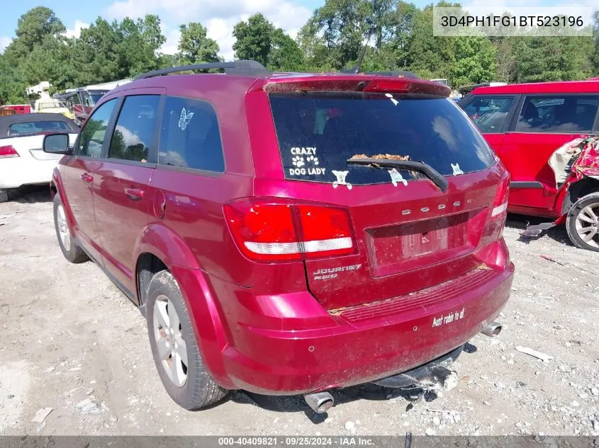 2011 Dodge Journey Mainstreet VIN: 3D4PH1FG1BT523196 Lot: 40409821